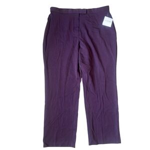 Sag Harbor Pants Women 18 Purple Excellent Stretch Dress Pants 30" Inseam
